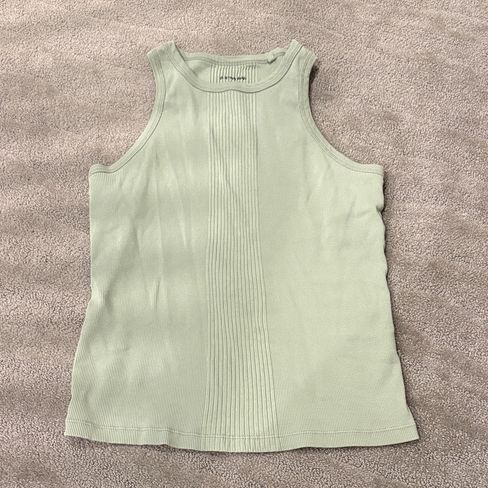 Sage Green g-star raw Sleeveless Ribbed Top size M